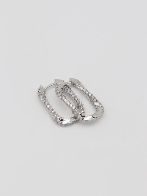 Silver renk taşlı u küpe