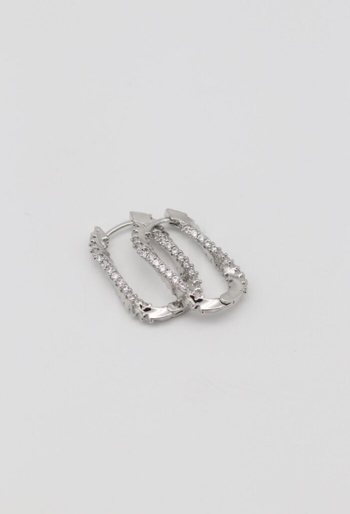 Silver renk taşlı u küpe