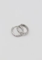 Silver renk taş detaylı halka küpe (17mm)