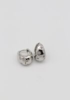 Silver renk yıldız detaylı kapsül küpe (15mm)