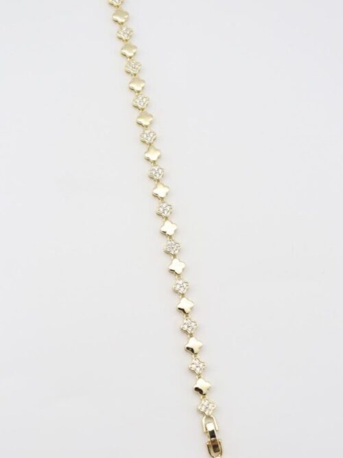 Gold renk mini yonca bileklik