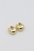 Gold renk düz kapsül küpe (15mm)