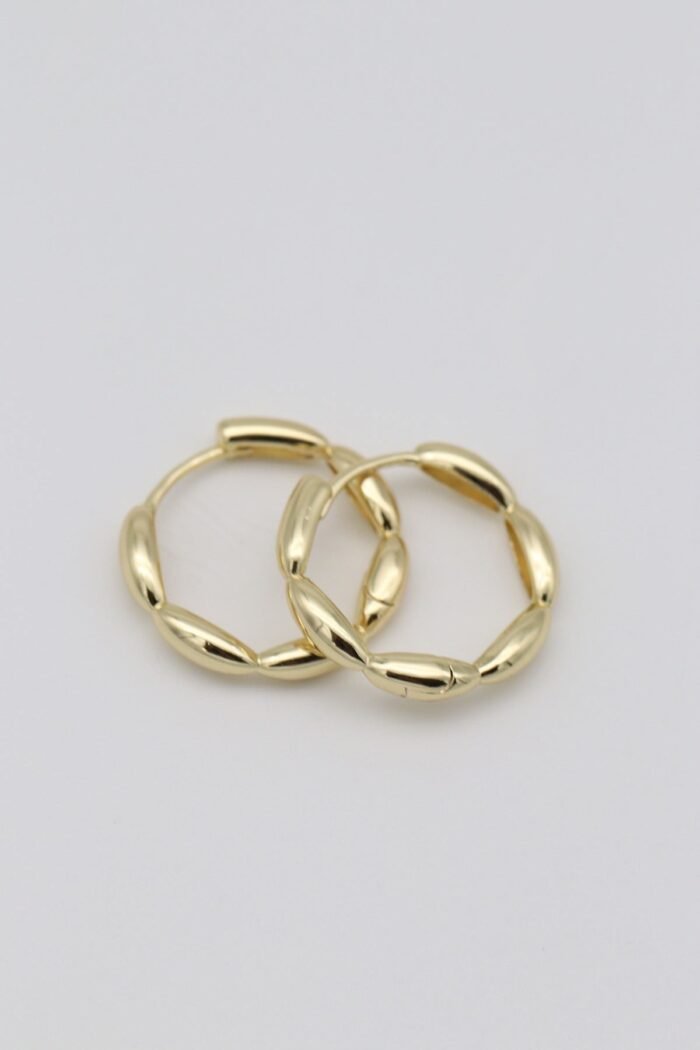 Gold renk halka küpe (22mm)