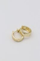 Gold renk tırtıklı halka küpe (20mm)