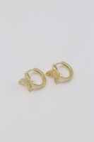 Gold renk kelebek halka küpe (15mm)
