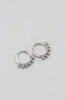 Silver renk taş uçlu halka küpe (15mm)