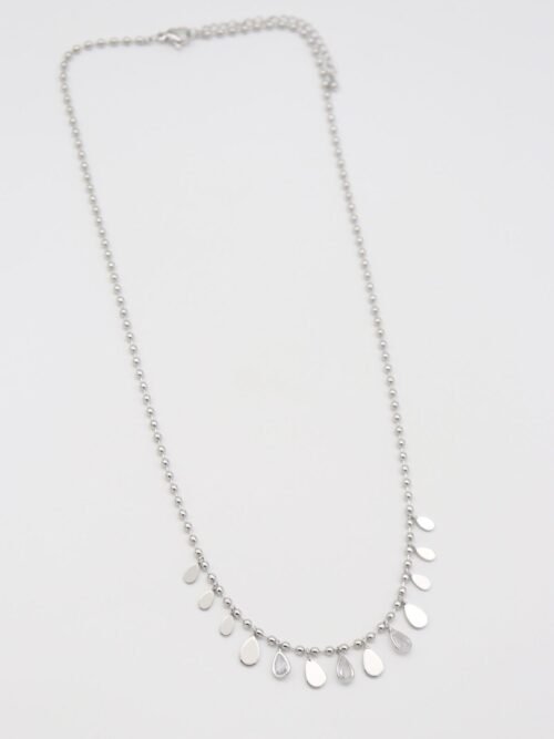 Silver renk pul sallantılı kolye