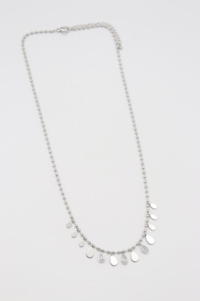 Silver renk pul sallantılı kolye