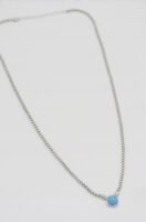 Silver renk mavi mineli kolye