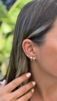 Silver renk düz mini halka küpe (10mm)