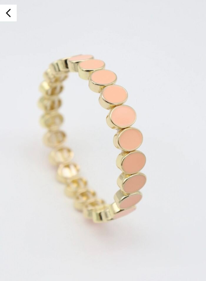 Gold pembe mineli esnek bileklik