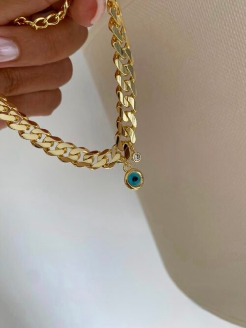 Gold renk nazar sallantılı bileklik