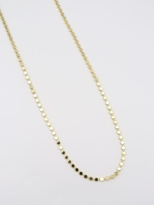 Gold renk ezme arpa zincir 50cm