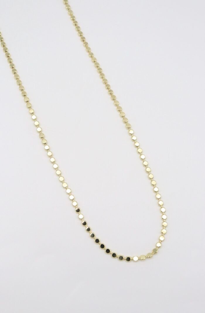 Gold renk ezme arpa zincir 50cm