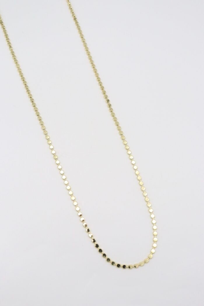 Gold renk ezme arpa zincir 60cm