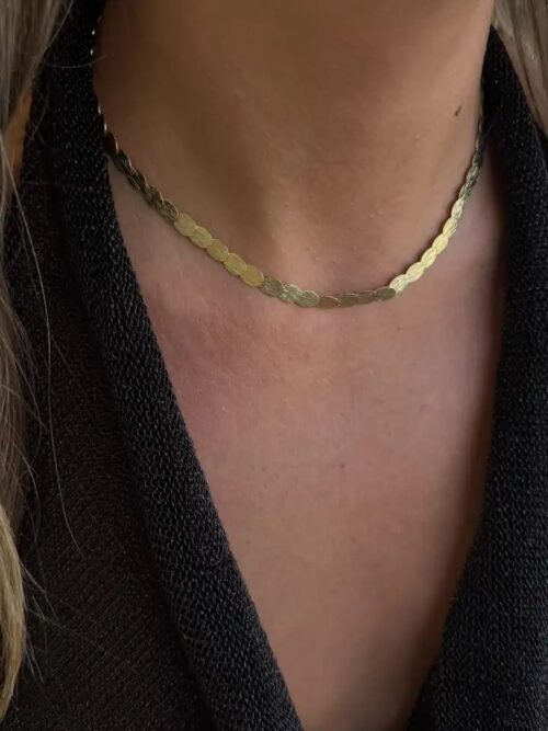 Gold renk pul pul kolye