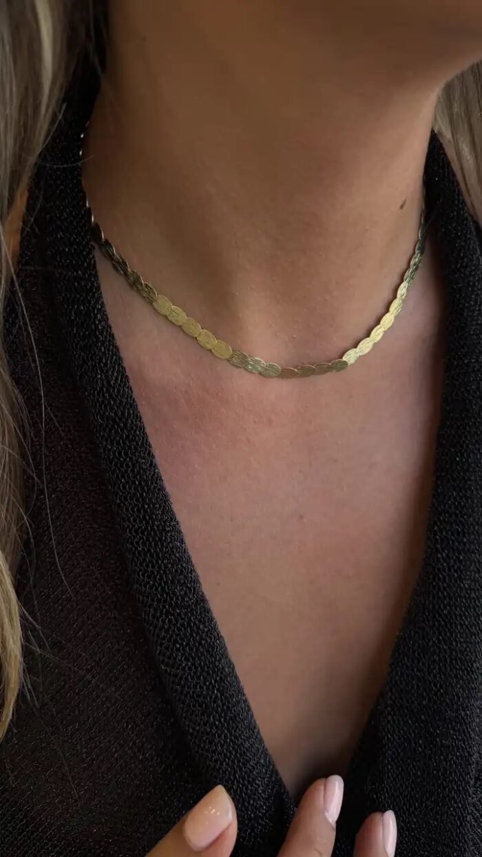 Gold renk pul pul kolye