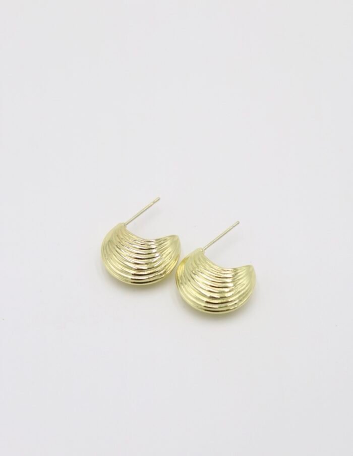 Gold renk midye küpe