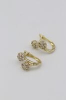 Gold renk taşlı U küpe (17mm)
