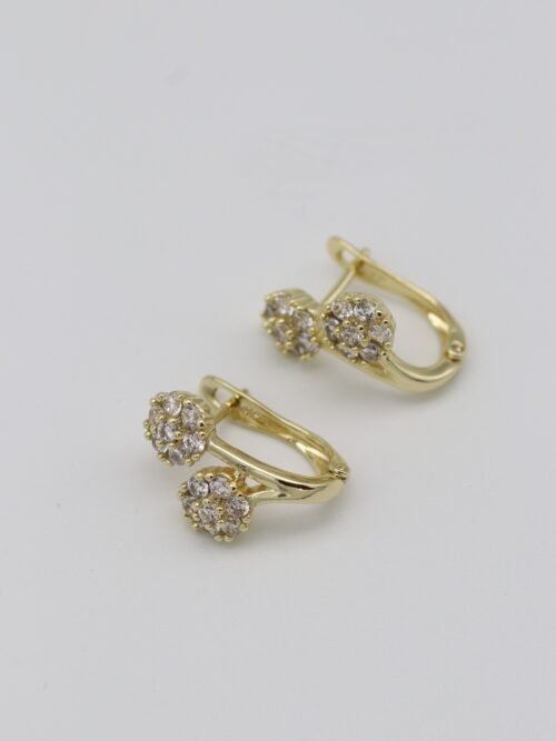 Gold renk taşlı U küpe (17mm)