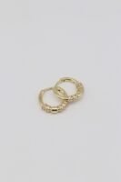 Gold renk taş detaylı halka küpe (10mm)