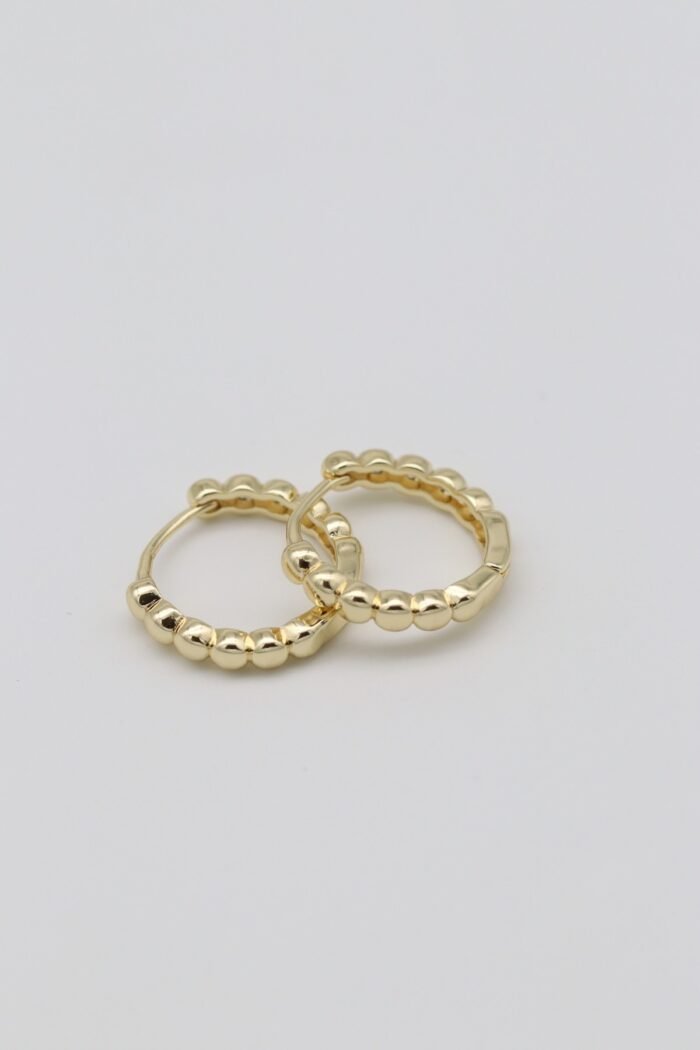 Gold renk top top halka küpe (15mm)