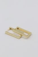 Gold renk dikdörtgen küpe (25mm)