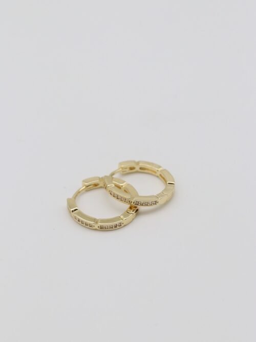 Gold renk ince halka küpe (15mm)