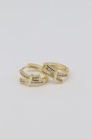 Gold renk kurdela bağı halka küpe (20mm)