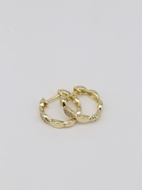 Gold renk plaka halka küpe (15mm)