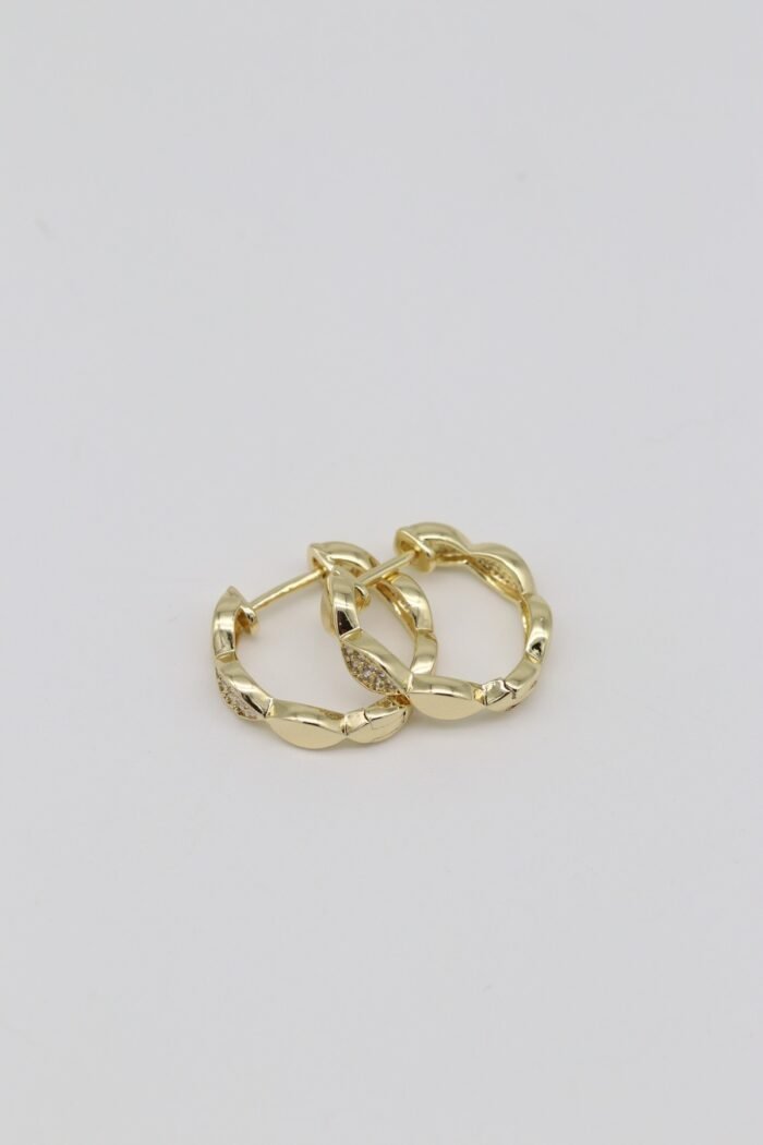 Gold renk plaka halka küpe (15mm)
