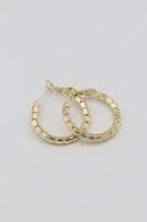 Gold renk tırtıklı halka küpe (25mm)
