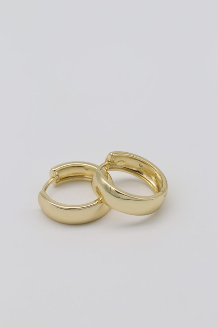 Gold renk kalın halka küpe (18mm)