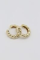 Gold renk kalın burgu halka küpe (20mm)